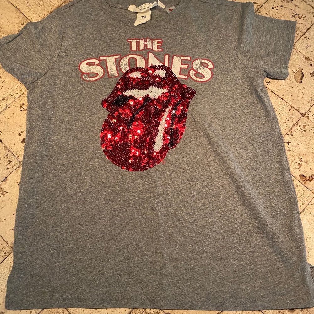 Rolling Stones Sequin T Shirt XS